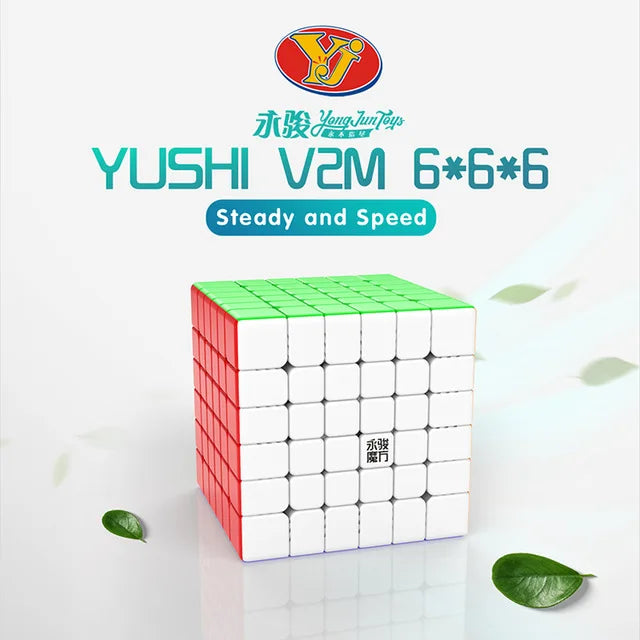 YJ YuShi V2M, a magnetic and smooth 3x3 speed cube designed for optimal performance.