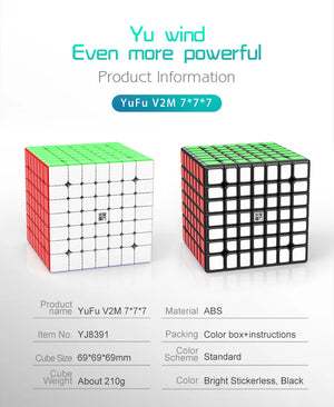 YJ YuFu V2M, a magnetic and smooth 5x5 speed cube designed for optimal performance and precision.