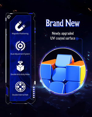 MoYu RS3M 2020, a high-quality magnetic 3x3 speed cube known for its smooth performance and fast turning.