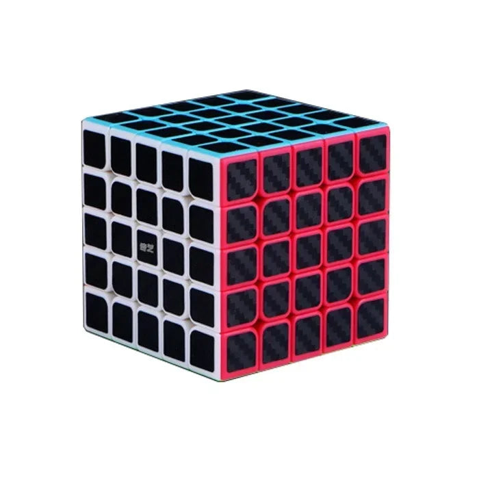 QiYi Carbon Fiber Cube, a sleek and durable 3x3 speed cube with a carbon fiber design.