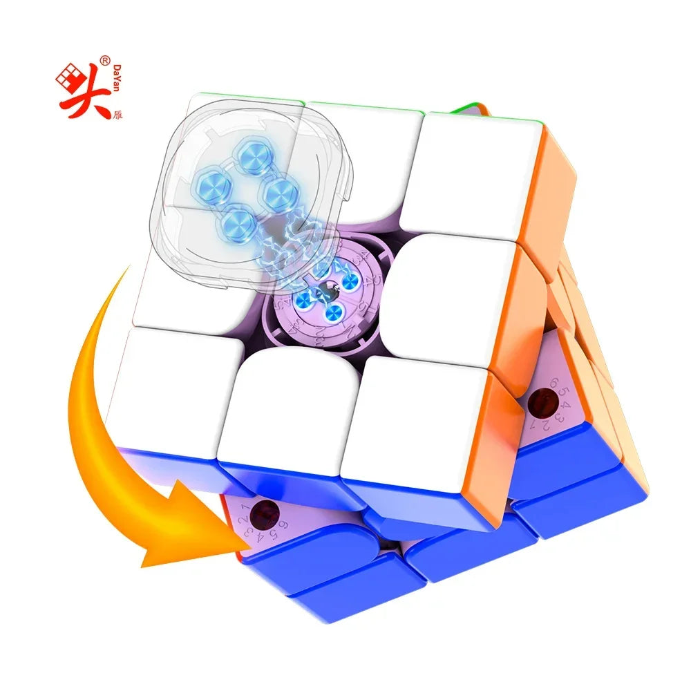 DaYan ZhanChi V5, a high-performance 3x3 speed cube designed for fast turning and smooth solving with improved stability.