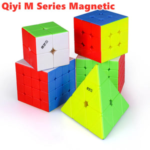 QiYi MS Series, a collection of high-performance magnetic speed cubes designed for smooth and fast solving.
