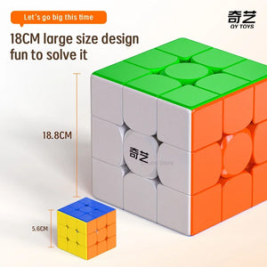 QiYi Warrior Plus 18cm, a large and durable 3x3 speed cube designed for smooth and fast solving.