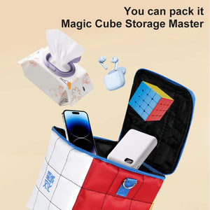 MoYu Cube Bag, a durable and stylish bag designed to carry and protect your speed cubes and puzzle accessories