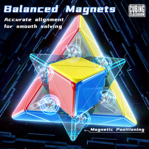 MoYu MeiLong Pyraminx V2, a smooth and fast pyraminx puzzle offering improved performance for speedcubers