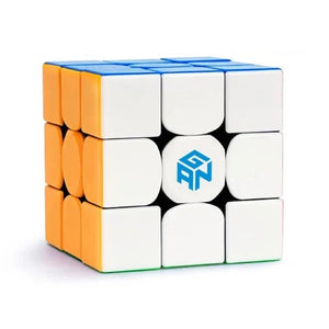 GAN 354M V2, a compact and magnetic 3x3 speed cube designed for smooth turning and high-speed solving