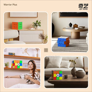 QiYi Warrior Plus 18cm, a large and durable 3x3 speed cube designed for smooth and fast solving.