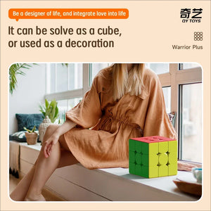 QiYi Warrior Plus 18cm, a large and durable 3x3 speed cube designed for smooth and fast solving.