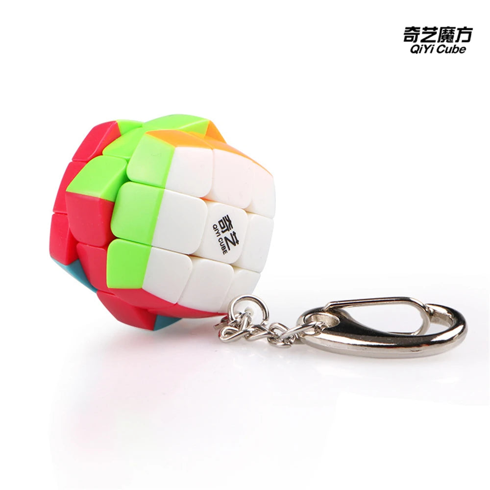 QiYi Keychain Series, a collection of mini-sized cubes and puzzles designed as keychains, offering portable fun and challenge on the go.