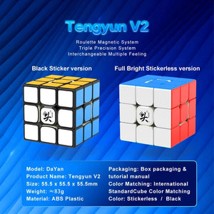 Dayan Tengyun V2 M, a smooth and fast 3x3 magnetic speed cube designed for optimal performance