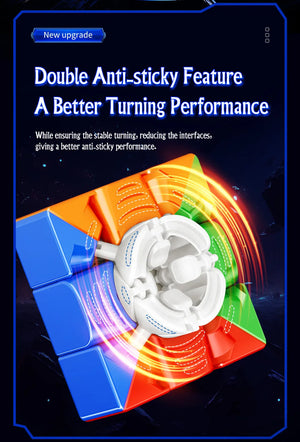 MoYu RS3M 2020, a high-quality magnetic 3x3 speed cube known for its smooth performance and fast turning.