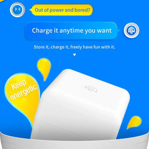 GAN PowerPod, a portable charging station designed to charge GAN cubes with Maglev and magnetic technology for enhanced speedcubing performance.