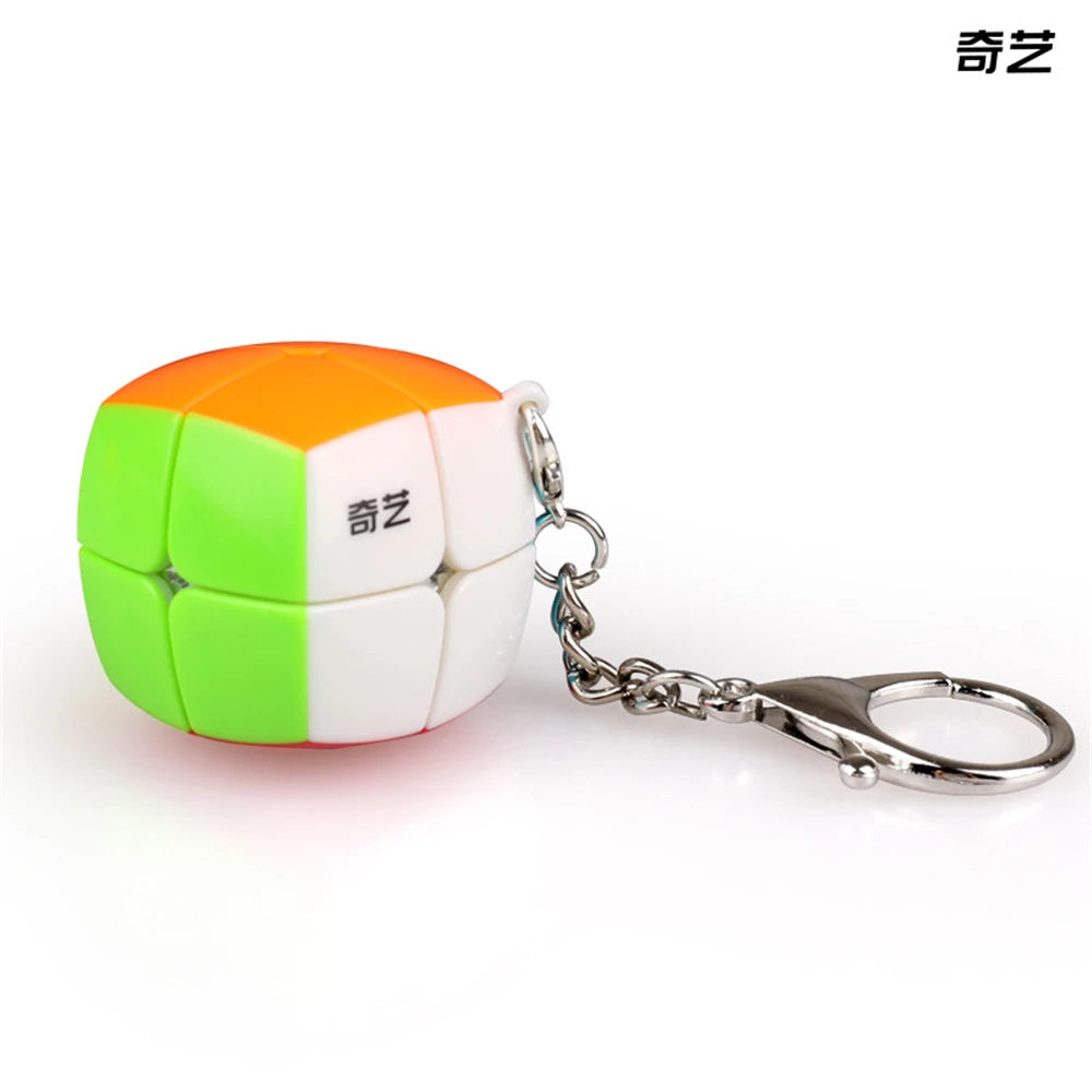 QiYi Keychain Series, a collection of mini-sized cubes and puzzles designed as keychains, offering portable fun and challenge on the go.