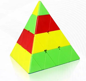 QiYi Master Pyraminx, a complex and colorful pyramid-shaped twist puzzle.