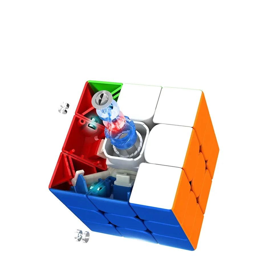 MoYu RS3M 2020, a high-quality magnetic 3x3 speed cube known for its smooth performance and fast turning.