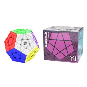 YJ Yuhu Megaminx, a smooth and magnetic 12-sided dodecahedron puzzle for advanced solvers.