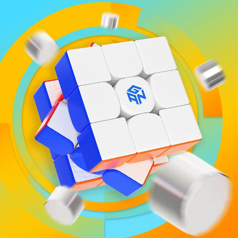 GAN11, a high-performance magnetic 3x3 speed cube designed for smooth turning and rapid solving.