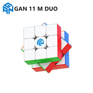 GAN11, a high-performance magnetic 3x3 speed cube designed for smooth turning and rapid solving.