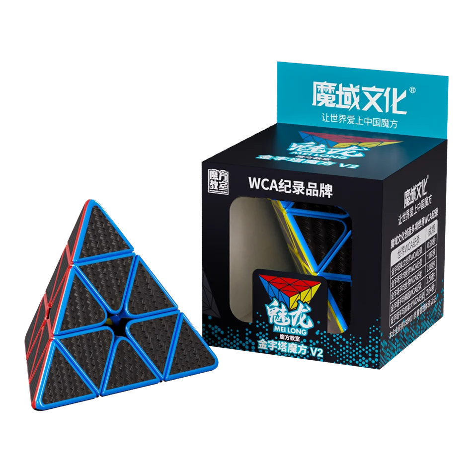 MoYu MeiLong Pyraminx V2, a smooth and fast pyraminx puzzle offering improved performance for speedcubers