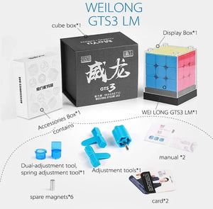 MoYu WeiLong GTS3M, a magnetic 3x3 speed cube known for its smooth performance and high speed.