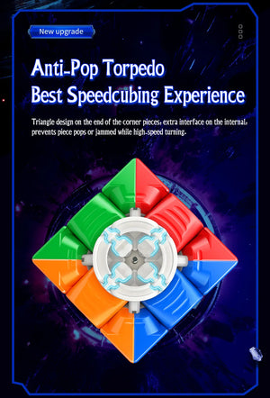 MoYu RS3M 2020, a high-quality magnetic 3x3 speed cube known for its smooth performance and fast turning.