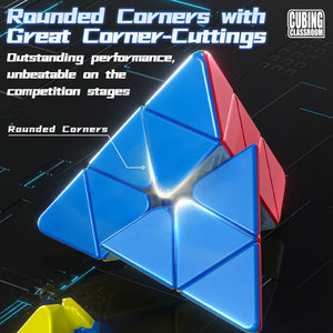 MoYu MeiLong Pyraminx V2, a smooth and fast pyraminx puzzle offering improved performance for speedcubers