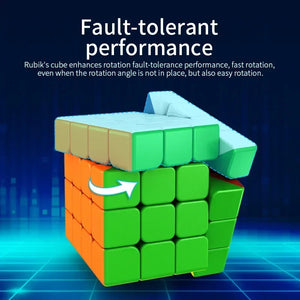 MoYu RS4M, a magnetic 4x4 speed cube designed for smooth, fast turning and optimal performance.