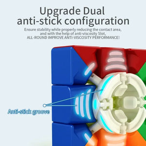 MoYu RS4M, a magnetic 4x4 speed cube designed for smooth, fast turning and optimal performance.