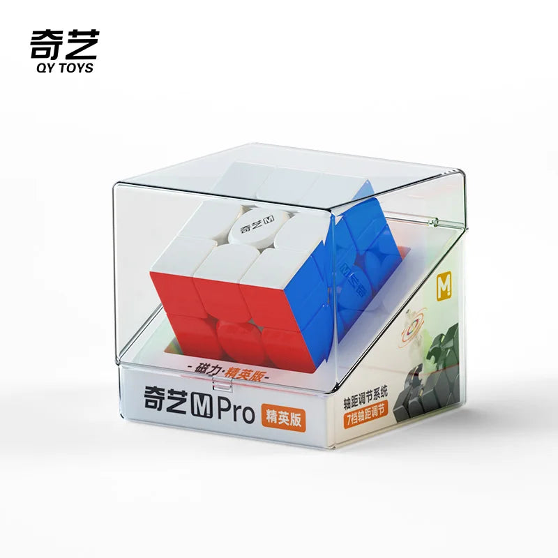 QiYi M Pro 3x3, a magnetic speed cube designed for smooth and precise turning, offering excellent performance for fast solvers