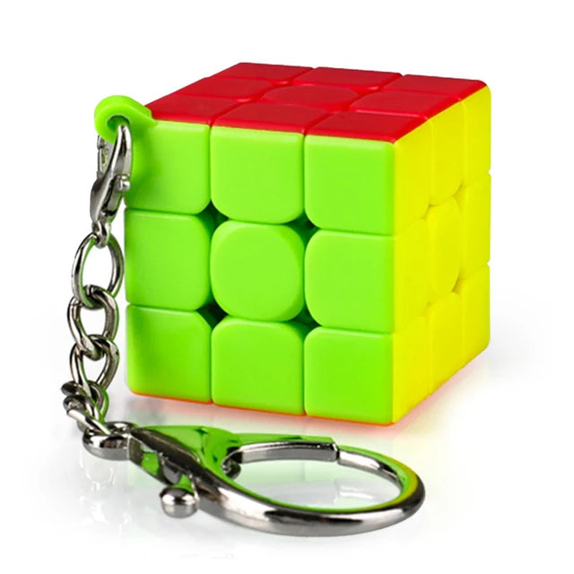 QiYi Keychain Series, a collection of mini-sized cubes and puzzles designed as keychains, offering portable fun and challenge on the go.