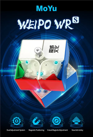 MoYu WeiPo WRS, a high-performance 3x3 magnetic speed cube known for its smooth turning and speed.