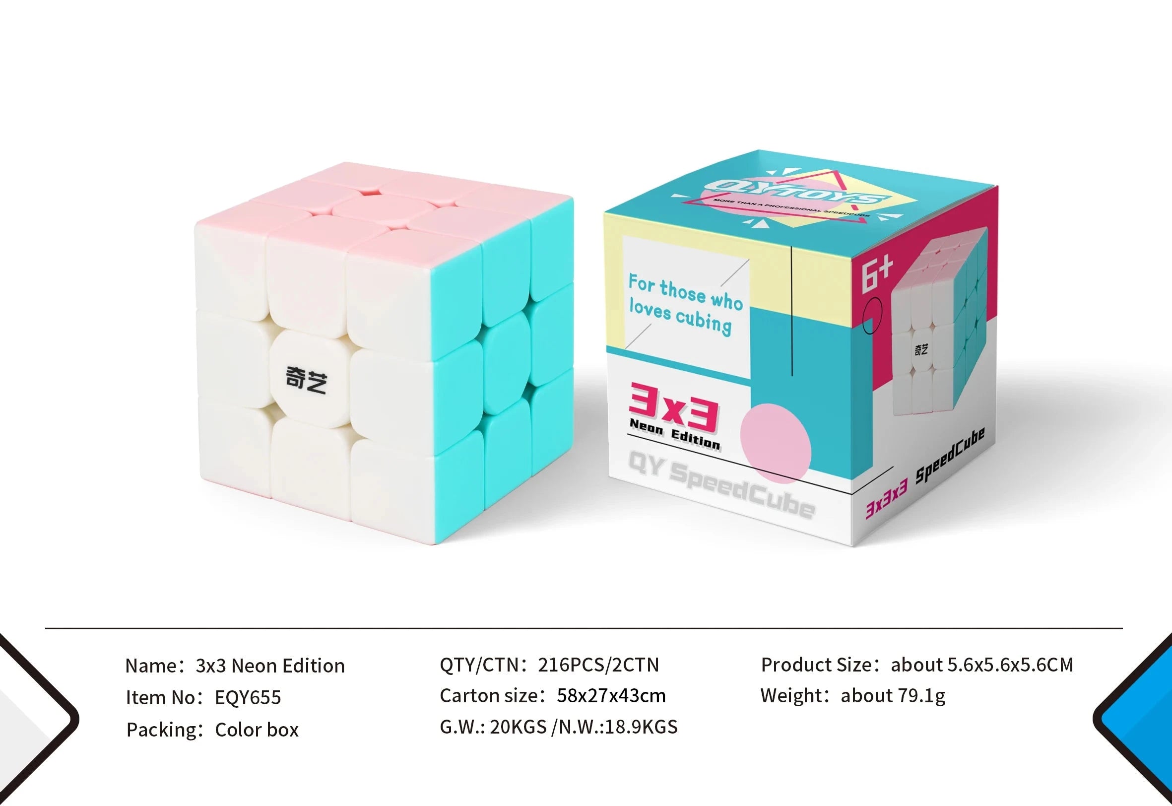 Qiyi Neon edition Cube (pastel)