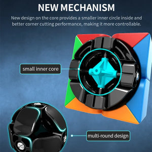 MoYu MeiLong 2+3 Cubes Set, a collection of two 2x2 cubes and three 3x3 cubes for a variety of solving challenges.
