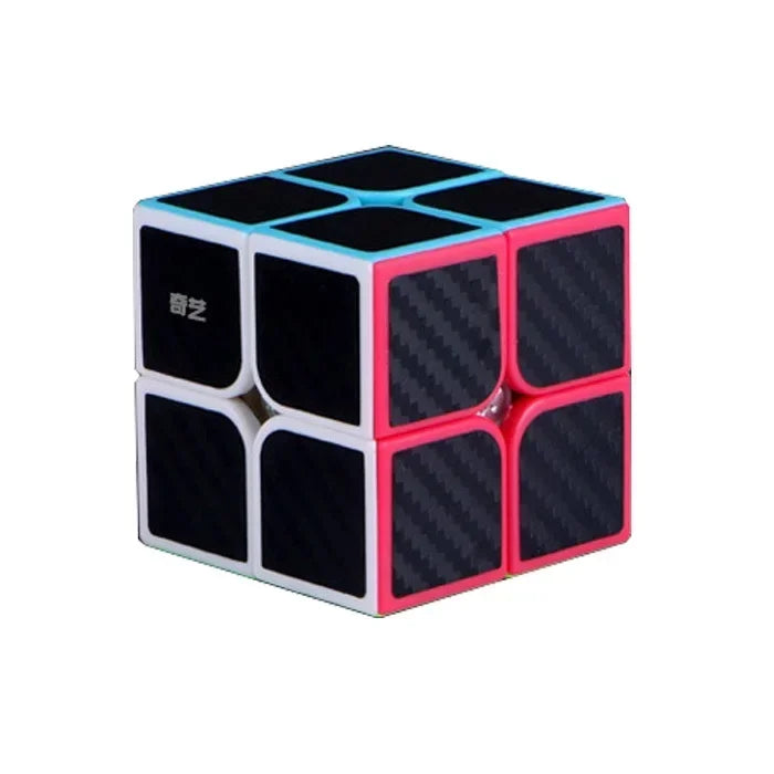 QiYi Carbon Fiber Cube, a sleek and durable 3x3 speed cube with a carbon fiber design.
