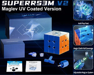 MoYu Super RS3M V2, an upgraded magnetic 3x3 speed cube offering enhanced performance and smoother turning.