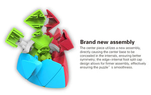 QiYi Mastermorphix, a shape-shifting and colorful twist puzzle with a unique design.