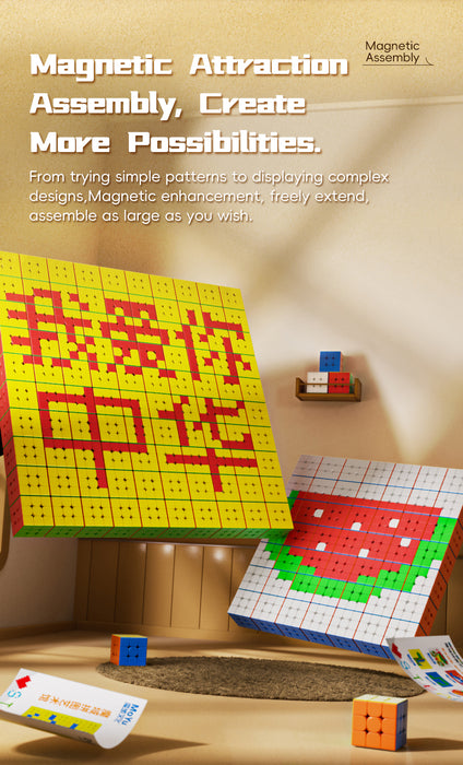 [PRE-ORDER] Moyu Cube Art Mosaic 10x10 - 100pcs 3x3 Cubes (3.0cm) - DailyPuzzles