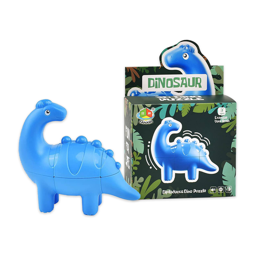 Fanxin Dinosaur Cube - Diplodocus Blue - DailyPuzzles