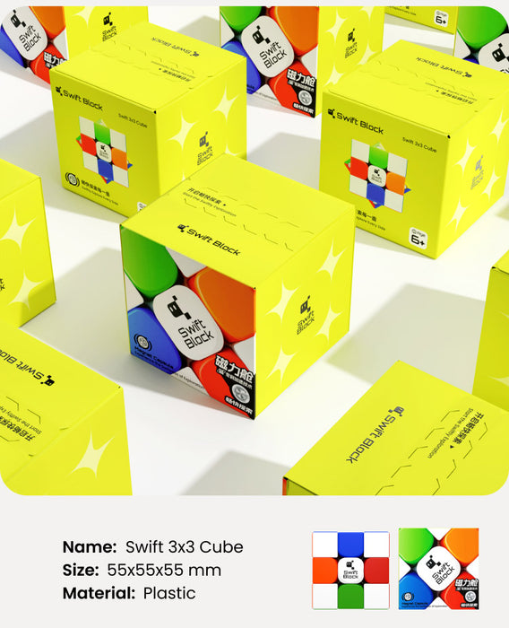 Gan Swift Block 3x3 rubik cube Magnetic Speed cube Stickerless