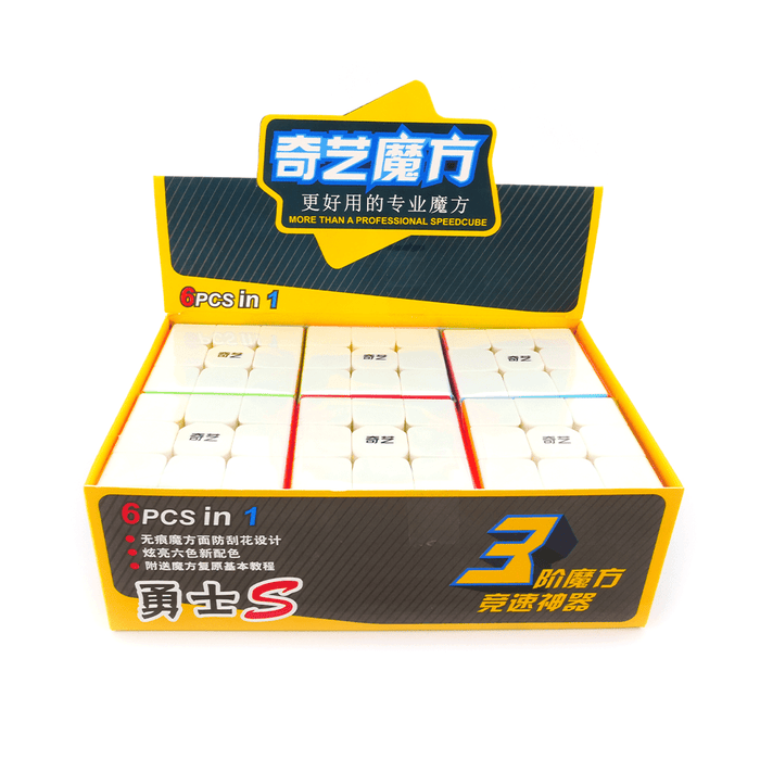 [PRE-ORDER] 6 Pack QiYi Warrior S 3x3 Speed Cube Set - DailyPuzzles