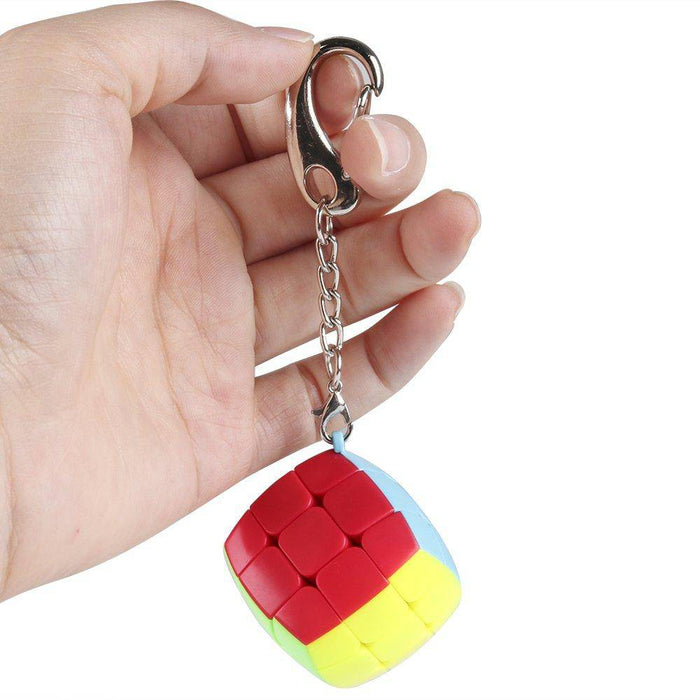 QiYi Mini Pillowed 3x3 Keychain Cube Speed Cube Puzzle - DailyPuzzles
