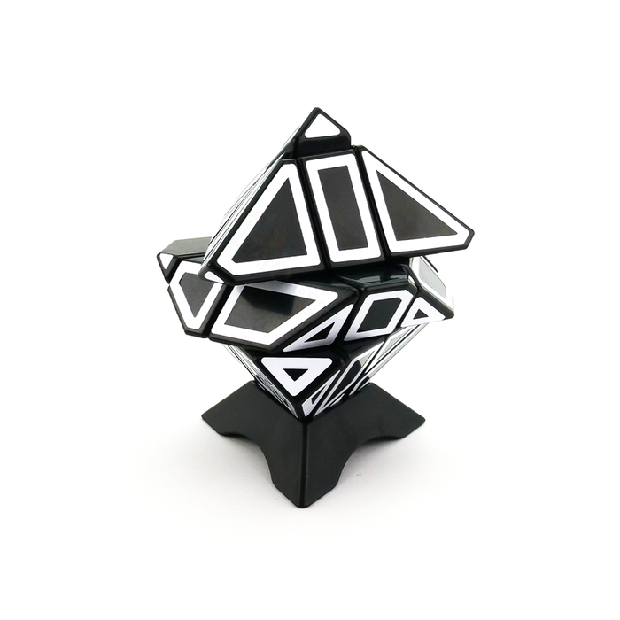 [PRE-ORDER] Ghost Cube 3x3 Twisty Puzzle - Black & White - DailyPuzzles